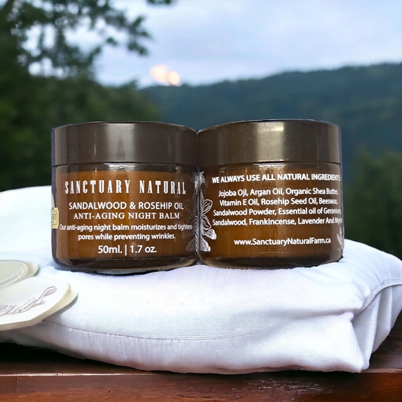 Sandalwood & Rosemary Anti-Ageing Night Balm - Picture 2 of 3